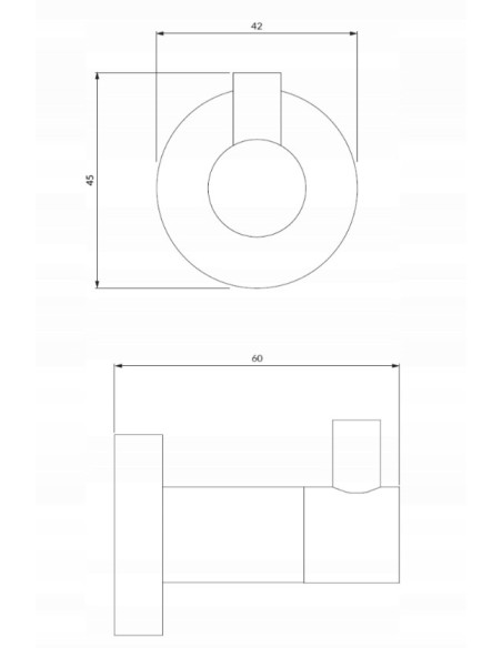 OMNIRES Modern Project Haczyk Miedź Szczotkowana MP60110CPB