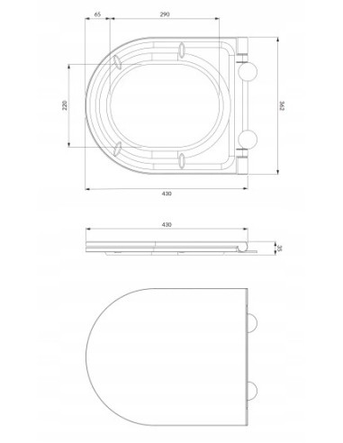 OMNIRES OTTAWA wolnoopadająca deska toaletowa biały połysk OTTAWADEBP
