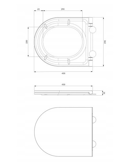 OMNIRES OTTAWA wolnoopadająca deska toaletowa biały połysk OTTAWADEBP