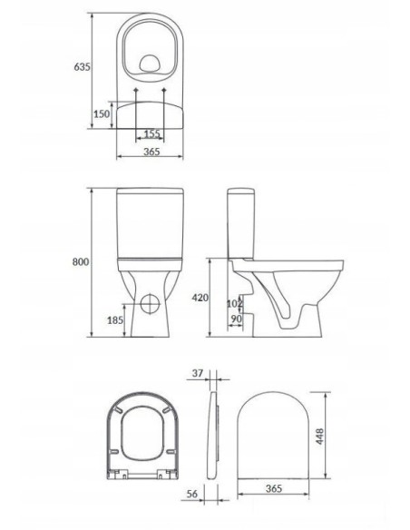 CERSANIT Kompakt WC z deską ZIP SimpleON K121-009