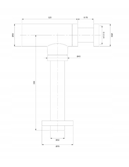 OMNIRES Syfon umywalkowy ozdobny Mosiądz szczotkowany A186BSB