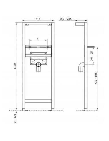 KK-POL BLUE RAFA stelaż podtynkowy do umywalki B061201002