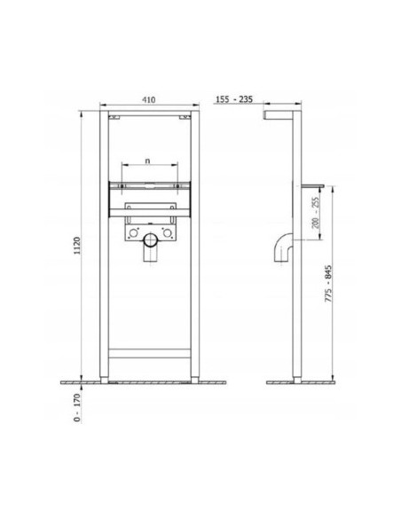 KK-POL BLUE RAFA stelaż podtynkowy do umywalki B061201002