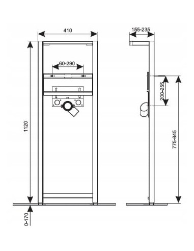 KK-POL BLUE RAFA stelaż podtynkowy do umywalki B061201002