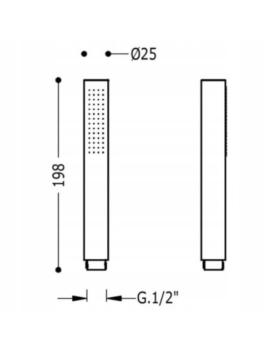 Tres rączka natrysku srebrny 03411601