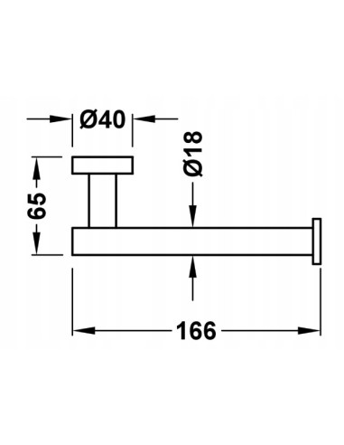 TRES Accesorios Banyo Uchwyt na papier toaletowy bez klapy 16123606