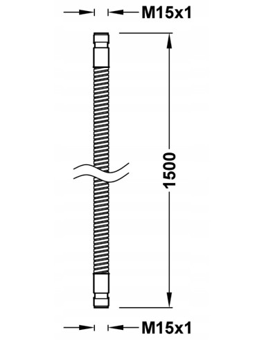 Tres Wąż prysznicowy chrom 1.5 m 9134731