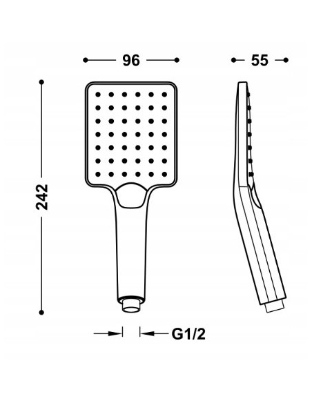 Tres Słuchawka prysznicowa Eco-drop 29963113NM