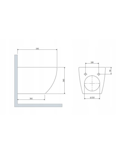 Bidet podwieszany owalny Omnires OTTAWA COMFORT