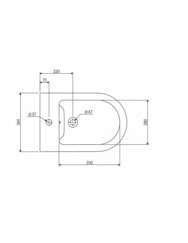 Bidet podwieszany owalny Omnires OTTAWA COMFORT