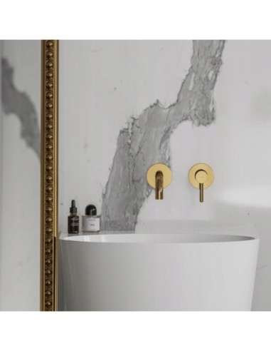 Bateria umywalkowa podtynkowa Omnires złoty Y1215HGL