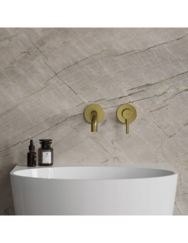 Bateria umywalkowa podtynkowa Omnires Y1215HBSB mosiądz szczotkowany