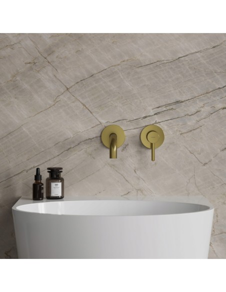 Bateria umywalkowa podtynkowa Omnires Y1215HBSB mosiądz szczotkowany