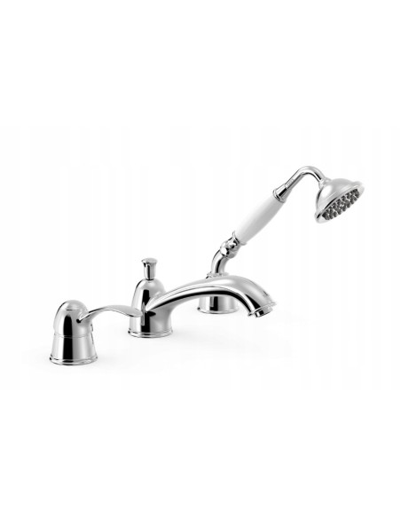 Tres Monoclassic Bateria wannowo-prysznicowa nawannowa srebrny 24214501