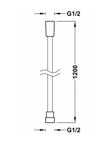 TRES Wąż prysznicowy SATIN 120CM 913460912