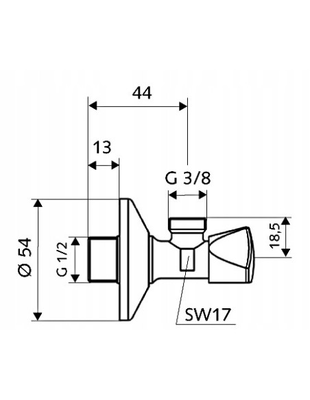 Schell Sanland zawór kątowy 1/2x3/8 970350000