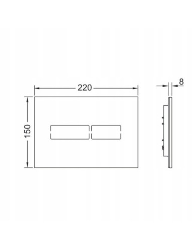 Przycisk spłukujący do WC Tece SOLID czarny 9240438
