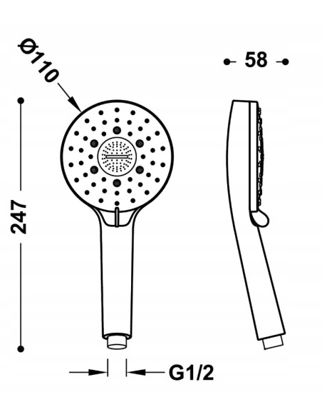 TRES Compl Ducha ANTICAL srebrny 29963115