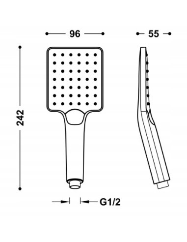 Słuchawka prysznicowa Tres Eco-drop 29963113