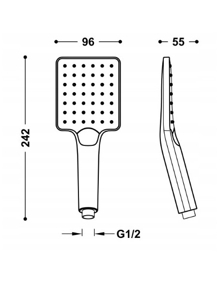 Słuchawka prysznicowa Tres Eco-drop 29963113