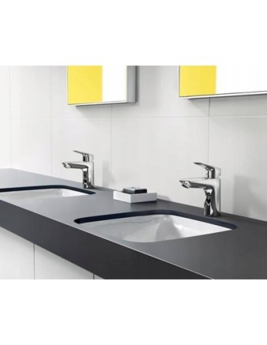 Bateria umywalkowa stojąca Hansgrohe Logis srebrny 71101000
