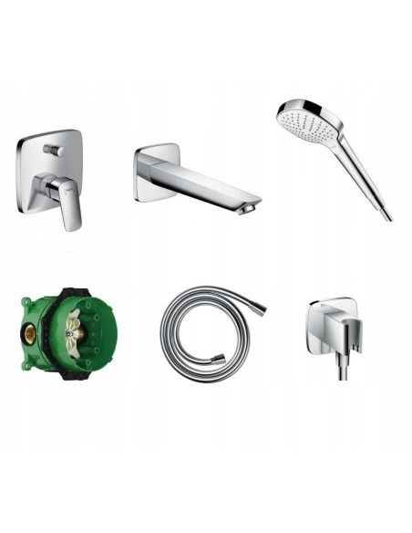 Zestaw prysznicowy natynkowy Hansgrohe FixFit 26887000