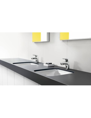 Bateria umywalkowa stojąca Hansgrohe Logis srebrny 71071000