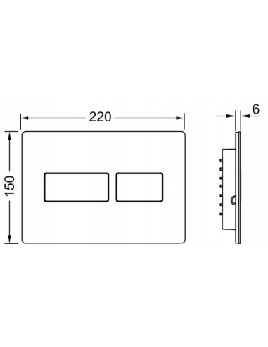 Przycisk spłukujący do WC Tece SOLID srebrny 9240434