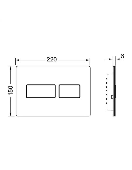 Przycisk spłukujący do WC Tece SOLID srebrny 9240434