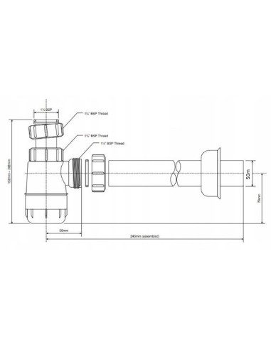Syfon umywalkowy McAlpine 32 mm HC1L