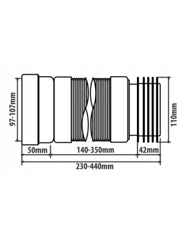 Przyłącze kanalizacyjne McAlpine WC-F23R-PL białe WC-F23R-PL