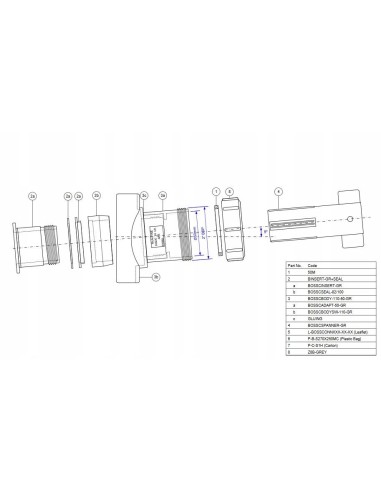 Siodło mechaniczne McAlpine 110/50 mm BOSSCONN110-50-GR