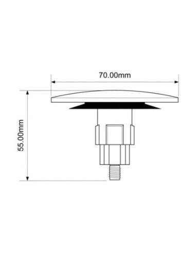 KOREK ZAMYKAJĄCY SPUST KLIK-KLAK DO WANNY CHROM MCALPINE PLUGCB-AUT-52