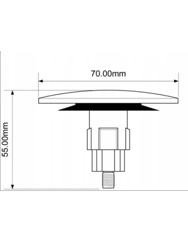KOREK ZAMYKAJĄCY SPUST KLIK-KLAK DO WANNY CHROM MCALPINE PLUGCB-AUT-52