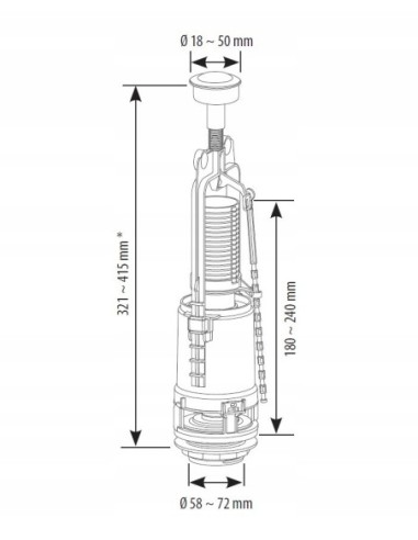 Przycisk spłukujący do WC Siamp SWITCH 22 srebrny