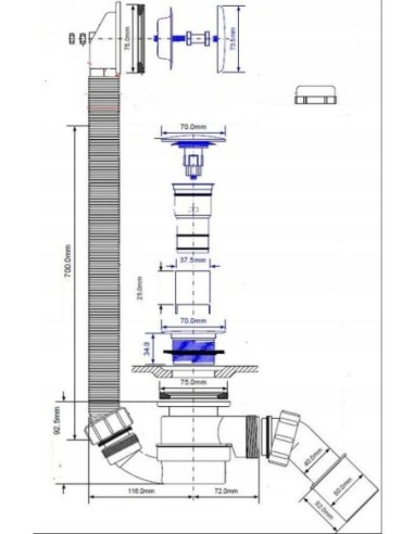 Syfon wannowy Klik-Klak HC2600CL