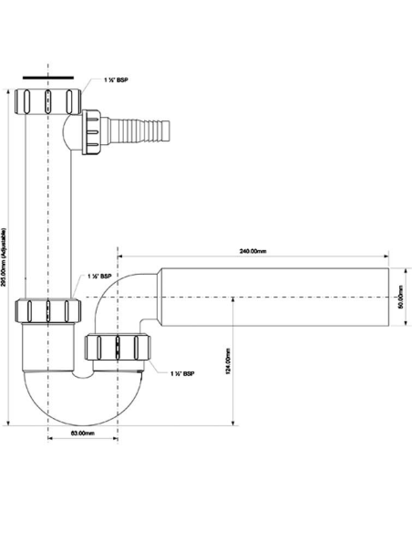 Syfon zlewozmywakowy McAlpine HC7 50 mm