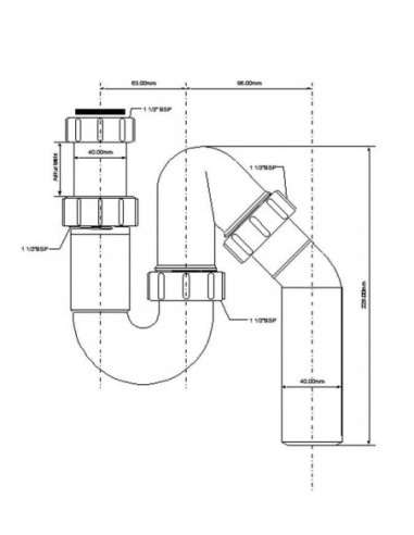 Syfon zlewozmywakowy McAlpine HC7 50 mm