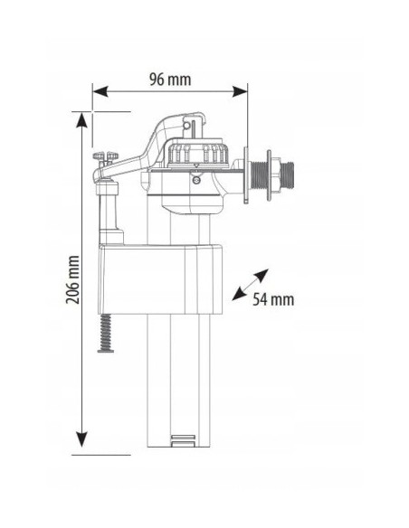 Zawór pływakowy Siamp 1/2'' BRIO 751-1/2M