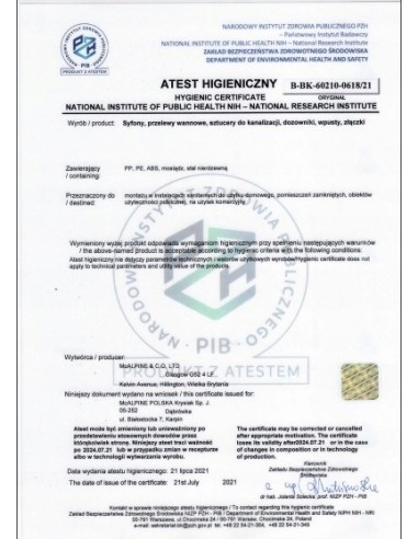 Przyłącze kanalizacyjne McAlpine długie 265 mm WC-CON2BL-NOSEAL