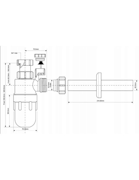 Syfon umywalkowy McAlpine 32 mm 5130PF