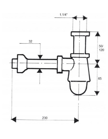 Syfon umywalkowy McAlpine 32 mm 200CB