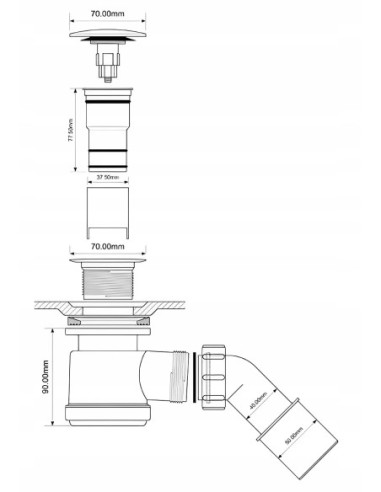 Syfon brodzikowy McAlpine 50 mm HC26CLCP
