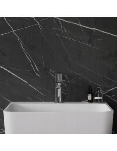 Bateria umywalkowa stojąca Omnires Contour srebrny CT8010CR