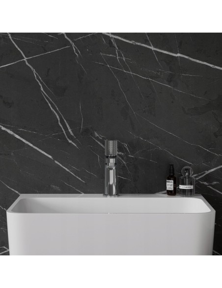 Bateria umywalkowa stojąca Omnires Contour srebrny CT8010CR