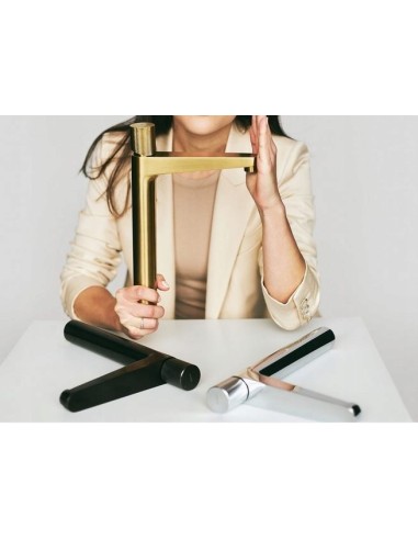 Bateria umywalkowa stojąca Omnires Contour srebrny CT8010CR