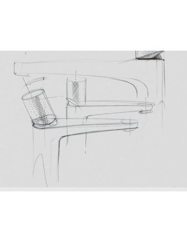 Bateria umywalkowa stojąca Omnires Contour srebrny CT8010CR