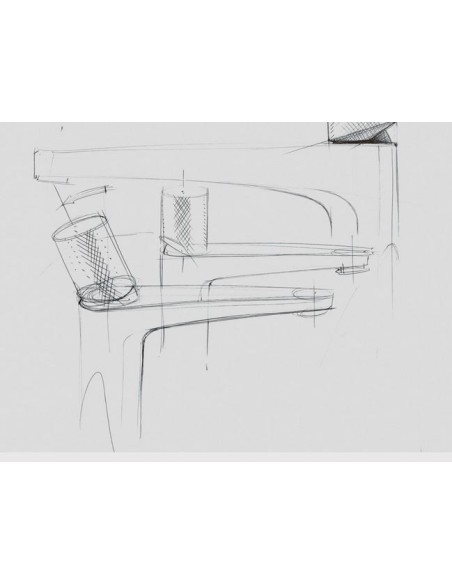 Bateria umywalkowa stojąca Omnires Contour srebrny CT8010CR