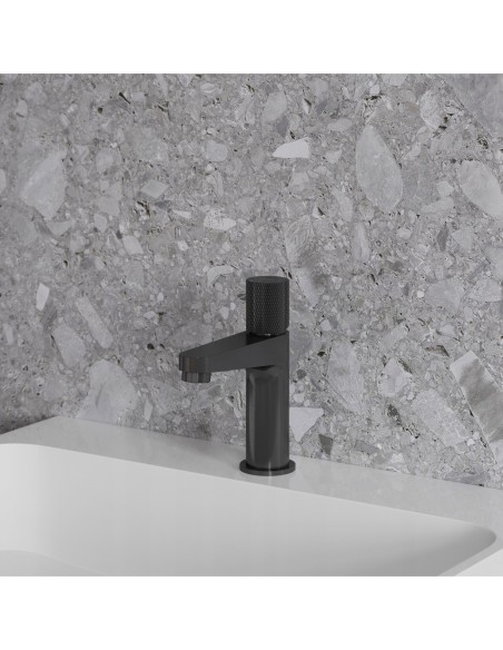 Bateria umywalkowa stojąca Omnires Contour czarny CT8010AT