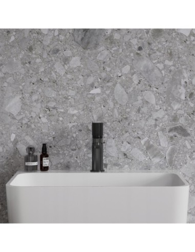 Bateria umywalkowa stojąca Omnires Contour czarny CT8010AT